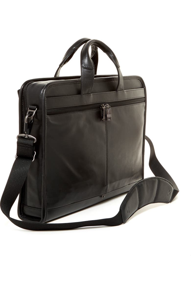TUMI Alpha Slim Large Screen Computer Portfolio Leather Briefcase, Alternate, color,