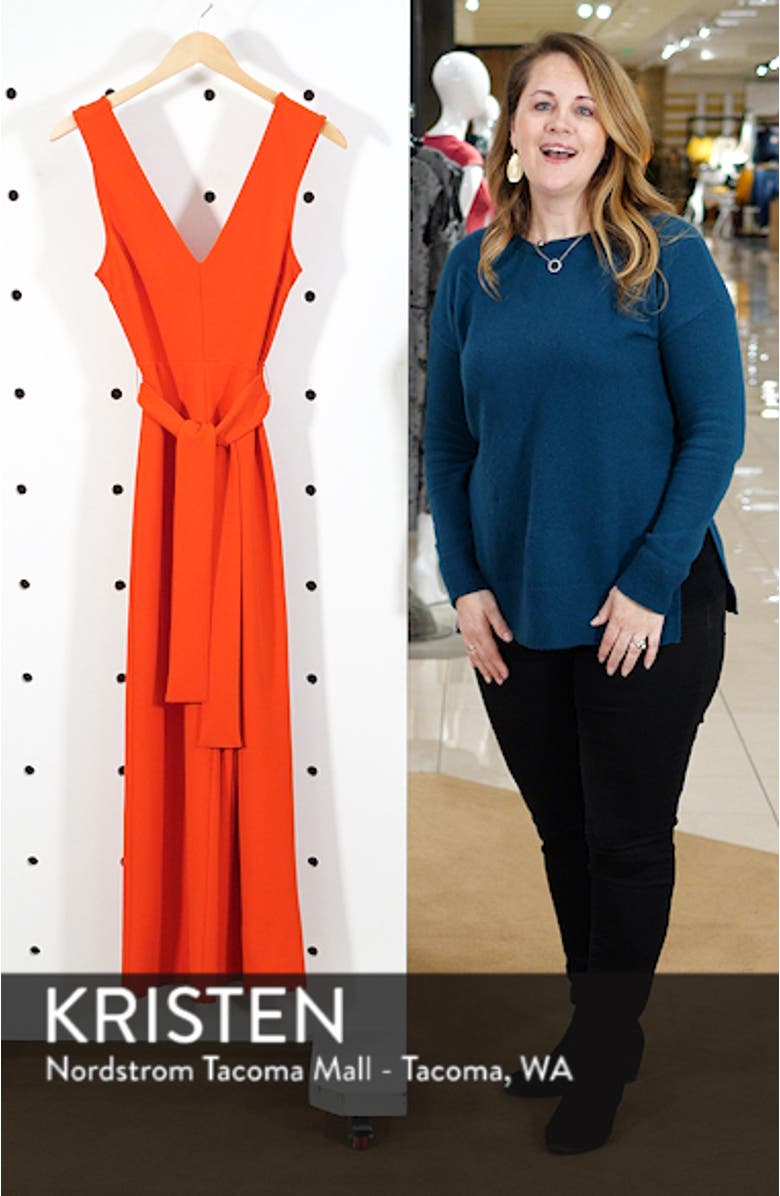 Deep V-Neck Jumpsuit, sales video thumbnail