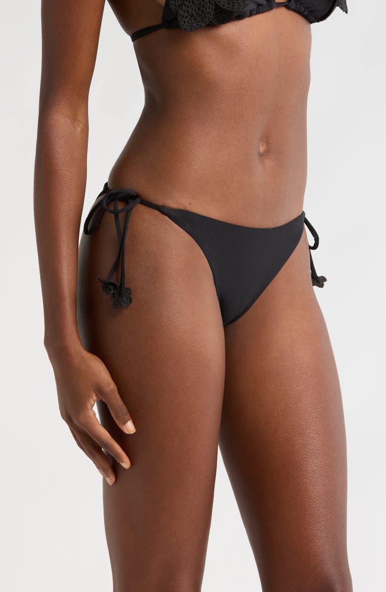 PQ SWIM Ruched Bikini Bottoms, Alternate, color, Jet Black