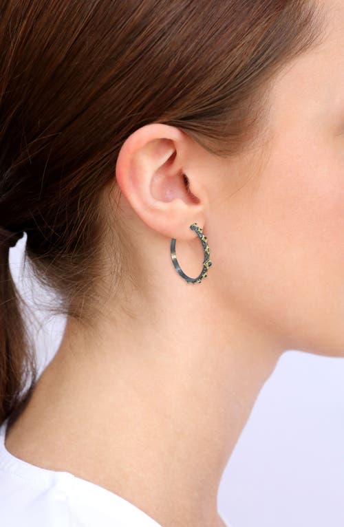 Armenta London Blue Topaz Hoop Earrings In Blue