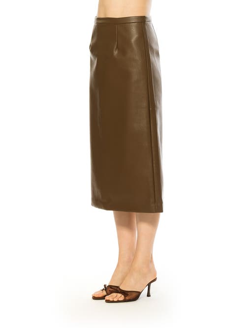 Alexia Admor Isla Vegan Leather Skirt In Brown