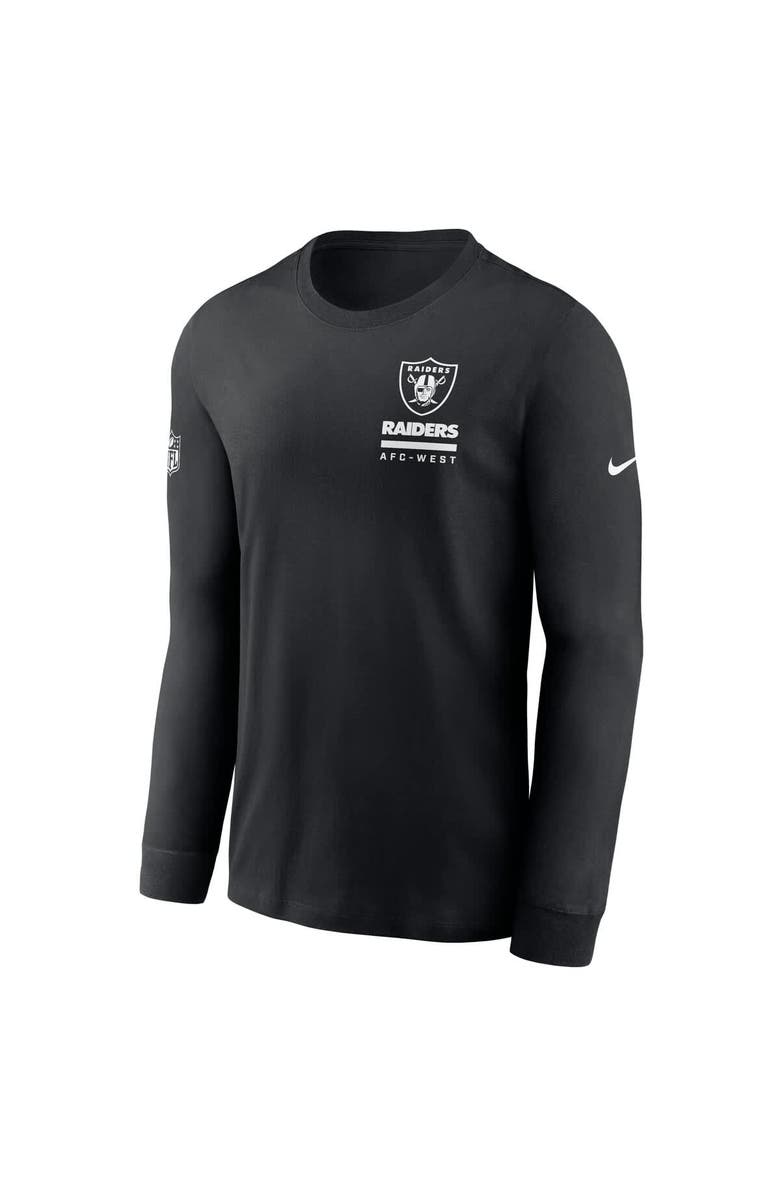 Nike Men's Nike Black Las Vegas Raiders Sideline Performance Long Sleeve T-Shirt, Alternate, color, Black