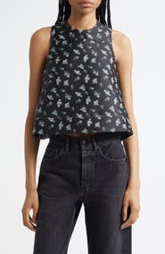 Ganni Floral Jacquard Shell