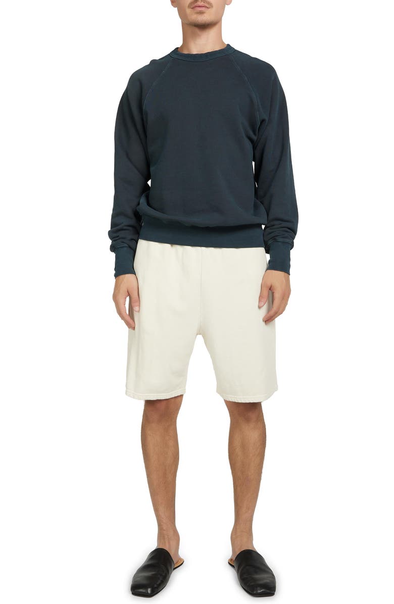 Les Tien French Terry Binded Neck Raglan, Alternate, color, Faded Black