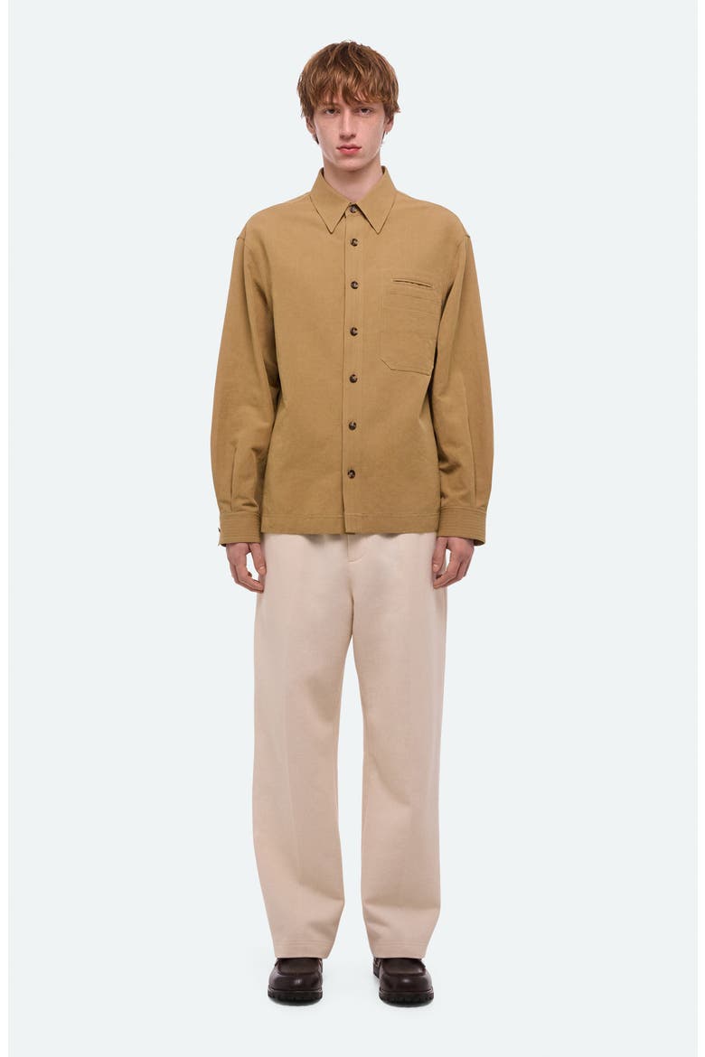 Sailor Cotton & Linen Button-Up Overshirt, Alternate, color, TRENCH