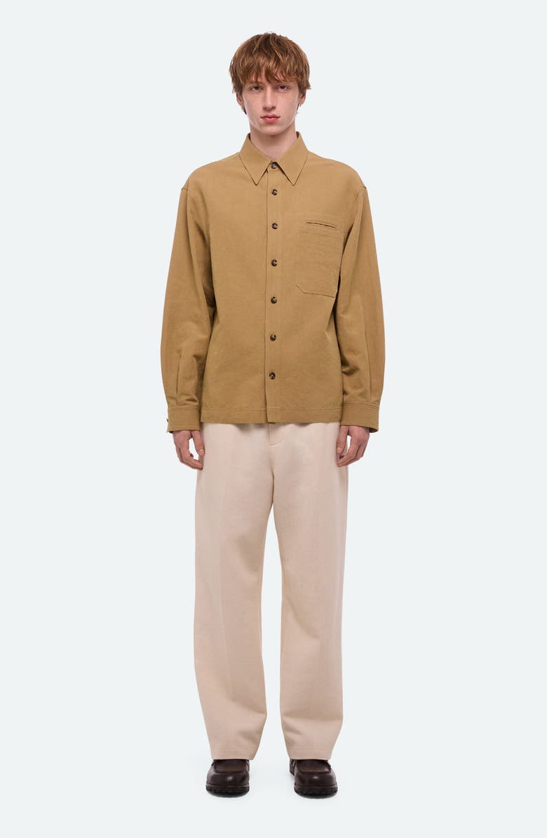Helmut Lang Sailor Cotton & Linen Button-Up Overshirt, Alternate, color, 
