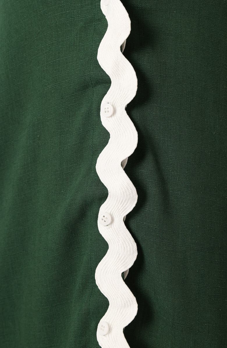 Petal & Pup Zoe Rickrack Trim Cotton & Linen Shirtdress, Alternate, color,