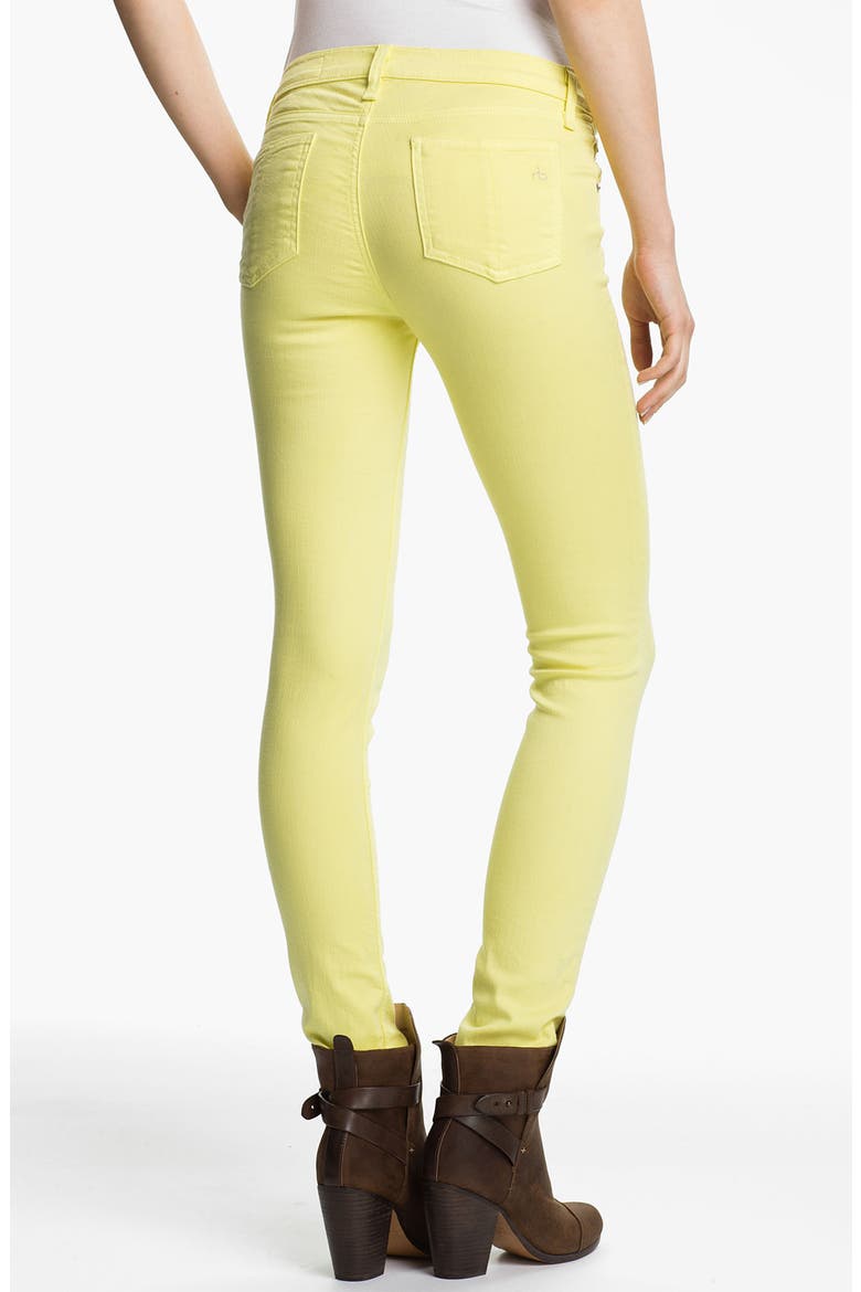 Skinny Stretch Jeans, Main, color, CANARY