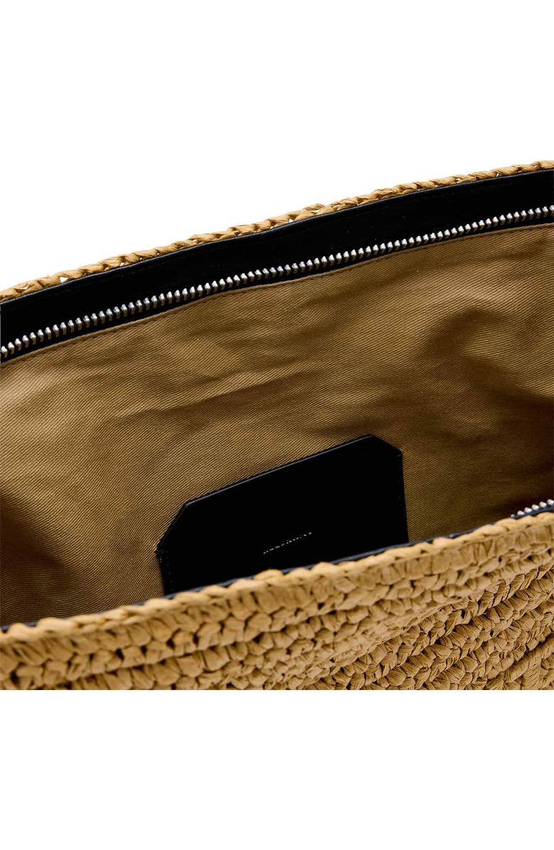 AllSaints Large Bettina Woven Clutch, Alternate, color, Biscuit Brown