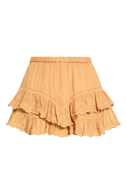 Jocadia Ruffle Cotton Miniskort