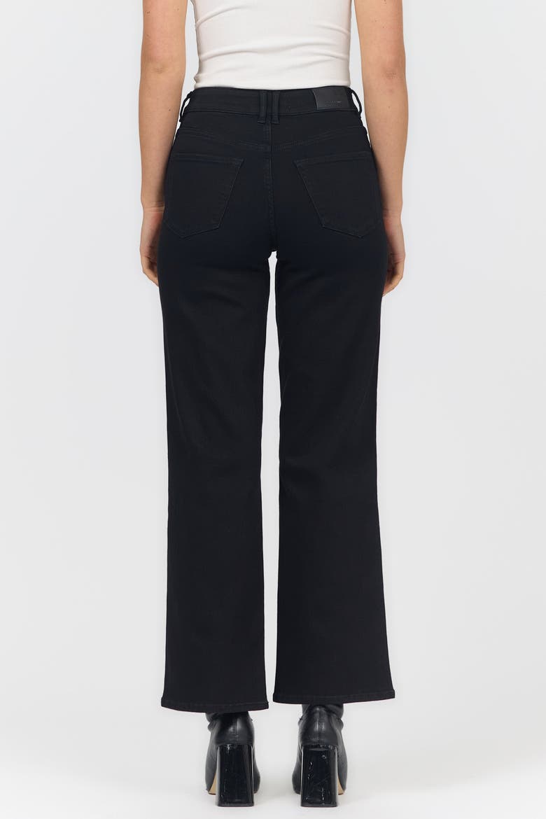 Holly High Waist Straight Leg Jeans, Alternate, color, Black Arrow