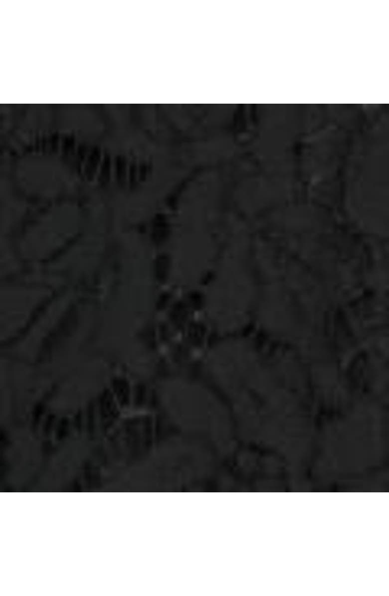 Kaffe Kanomi Lace V-Neck Midi Dress, Alternate, color, Black Deep