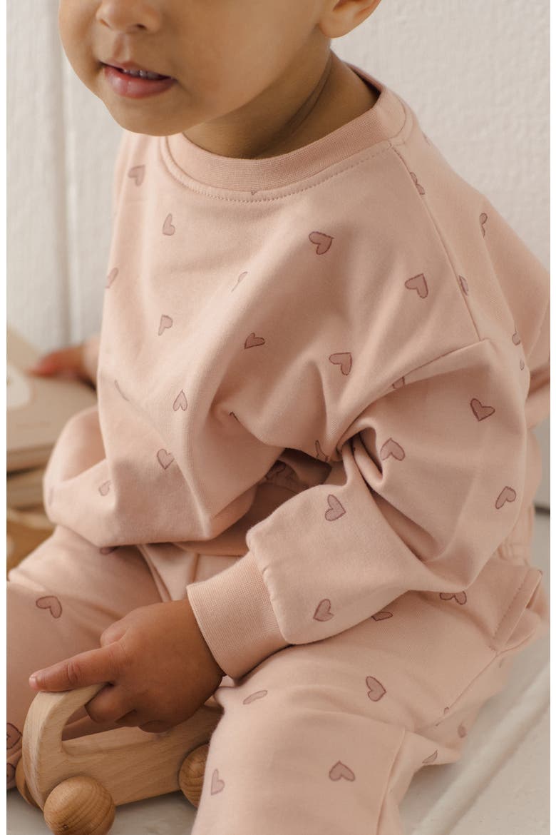Kids' Relaxed Heart Sweatshirt, Alternate, color, DUSTY-ROSE