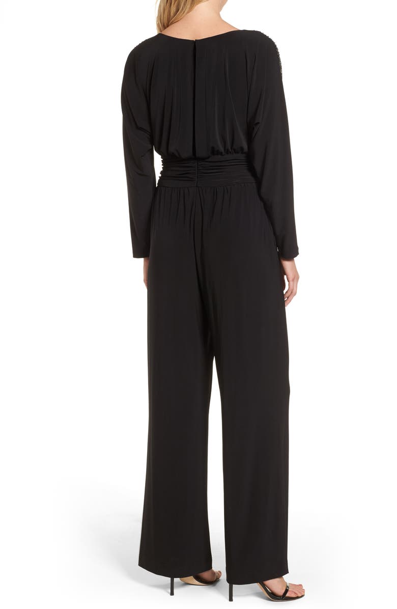 Vince Camuto Rhinestone Blouson Jumpsuit, Alternate, color,
