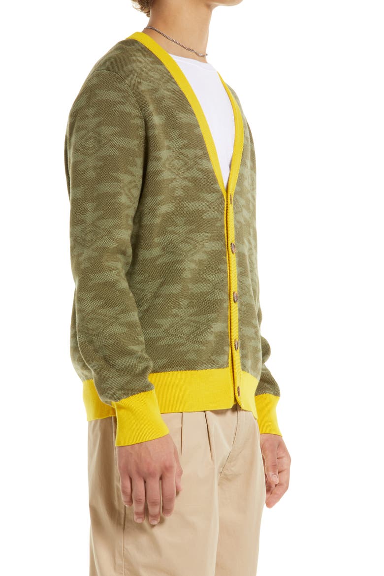 Fashion Cardigan Sweater, Alternate, color, OLIVE HEATHER PATTERN