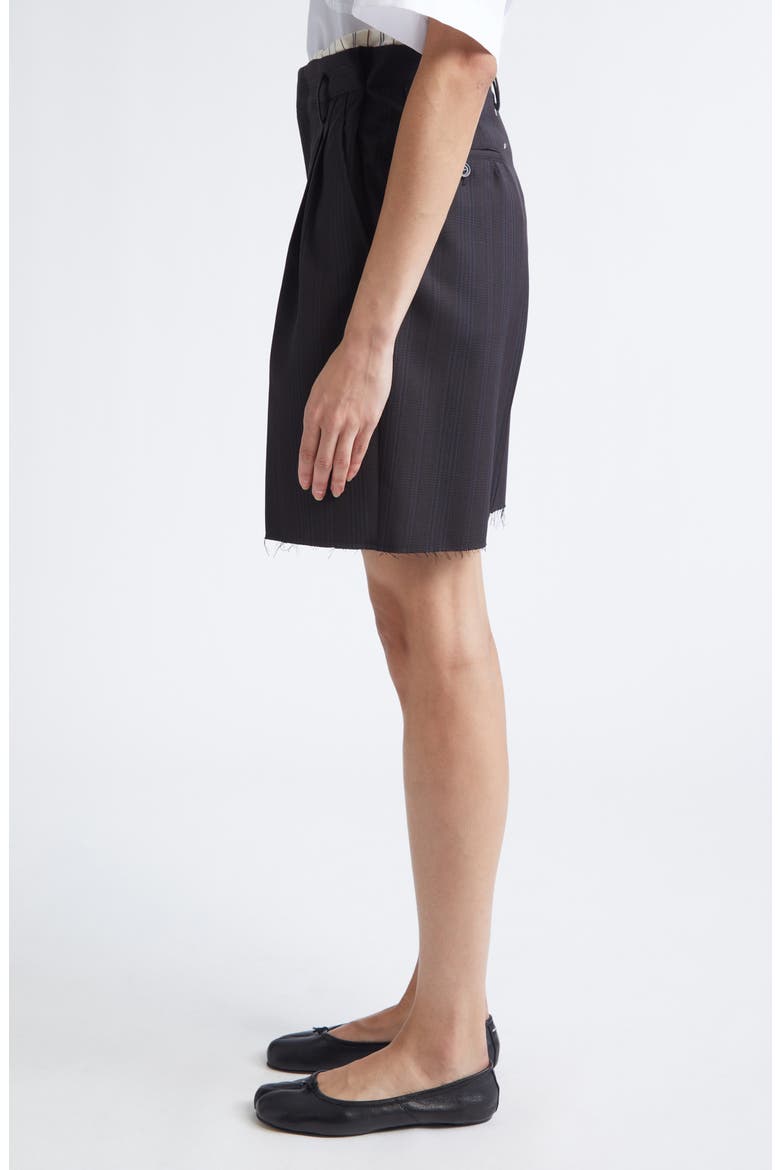 Anonymity of the Lining Virgin Wool & Cotton Shorts, Alternate, color, BLACK/ BLUE