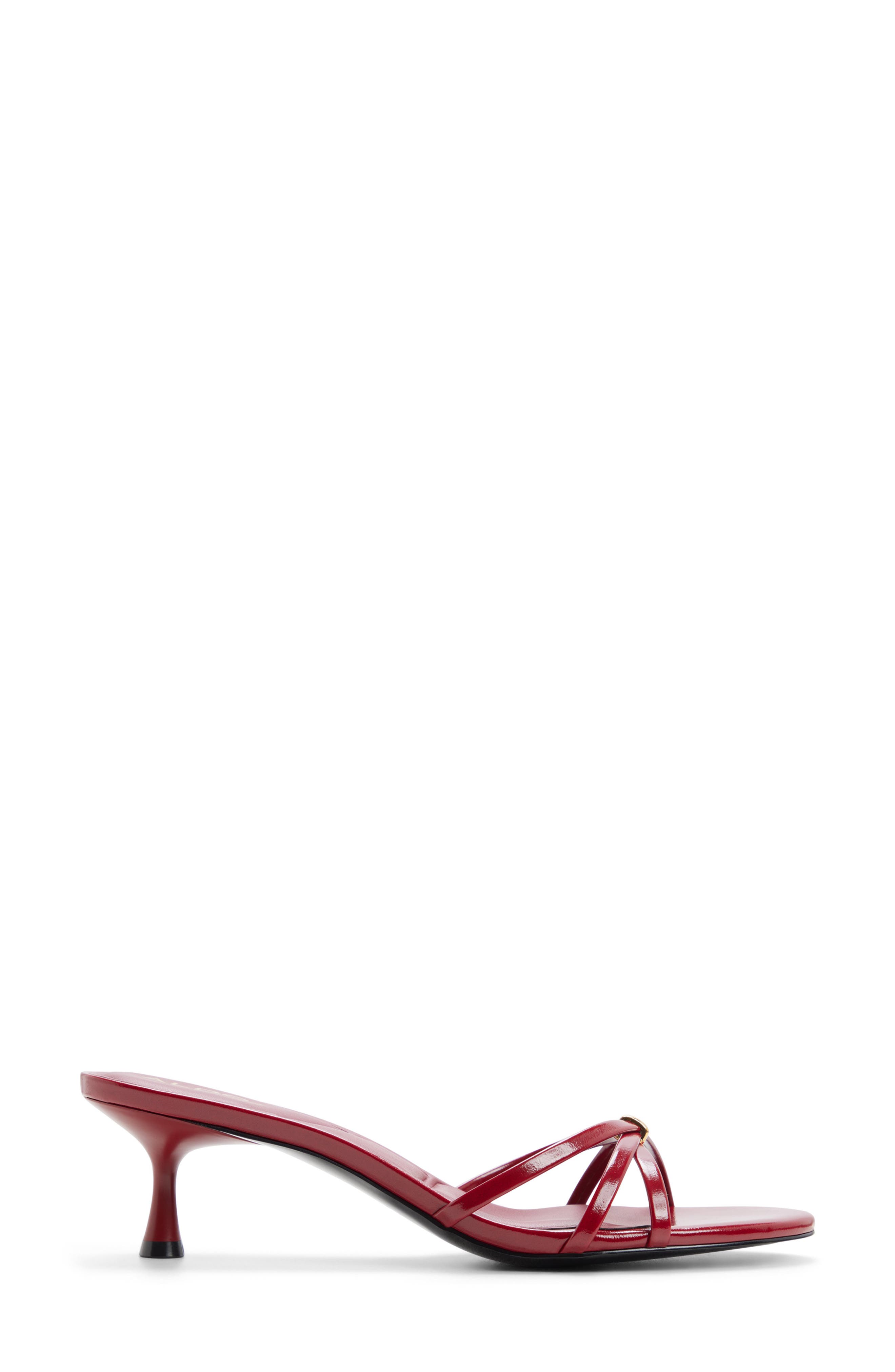 Madalyn Strappy Slide Sandal, Alternate, color, DARK RED