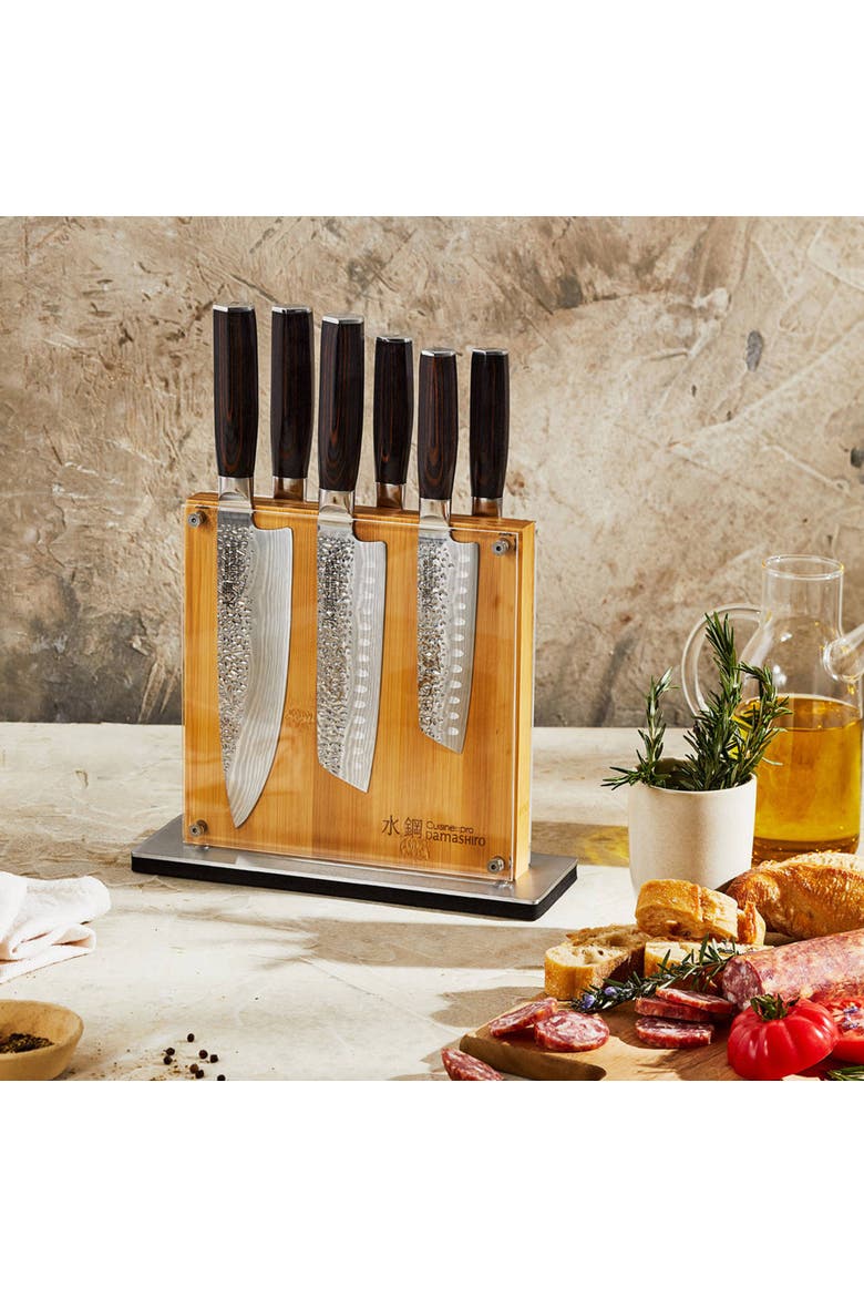 Damashiro EMPEROR® Shi 7-Piece Knife Block, Alternate, color, Silver
