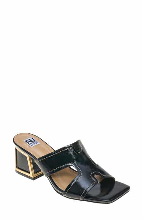 NINETY UNION Bright Block Heel Slide Sandal