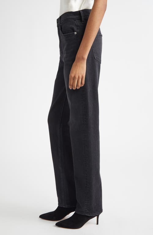 Veronica Beard Harley High Waist Arc Leg Jeans In Black