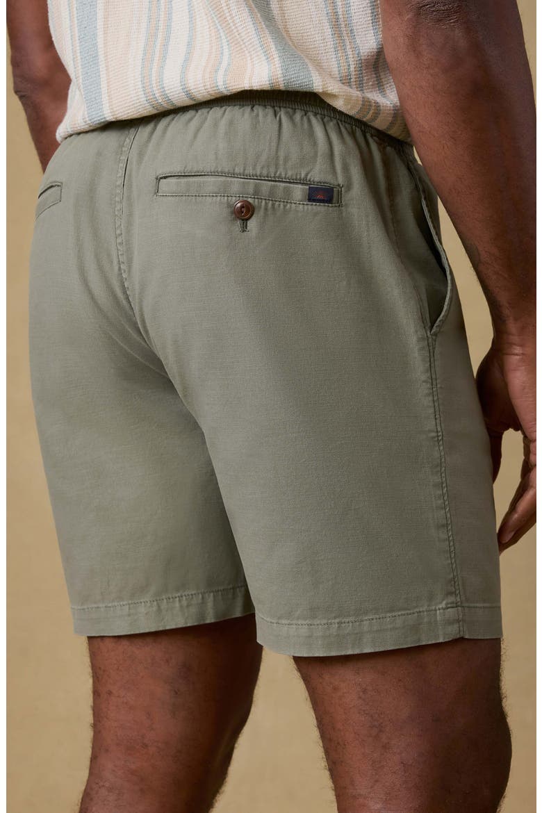 Essential Stretch Cotton Drawstring Shorts, Alternate, color, DESERT OLIVE