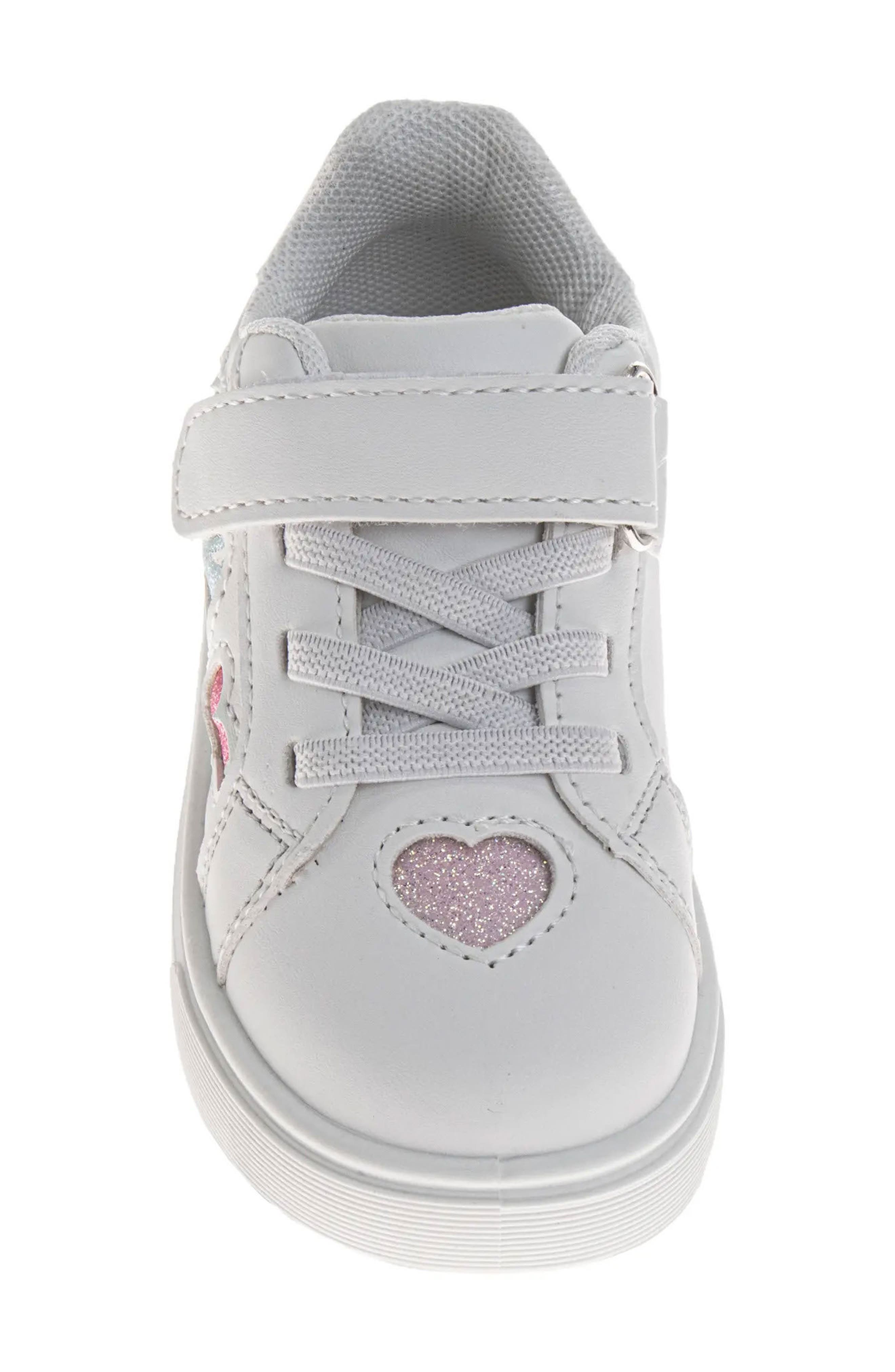 Kensie Girl Sneaker Girls, Alternate, color, White Silver