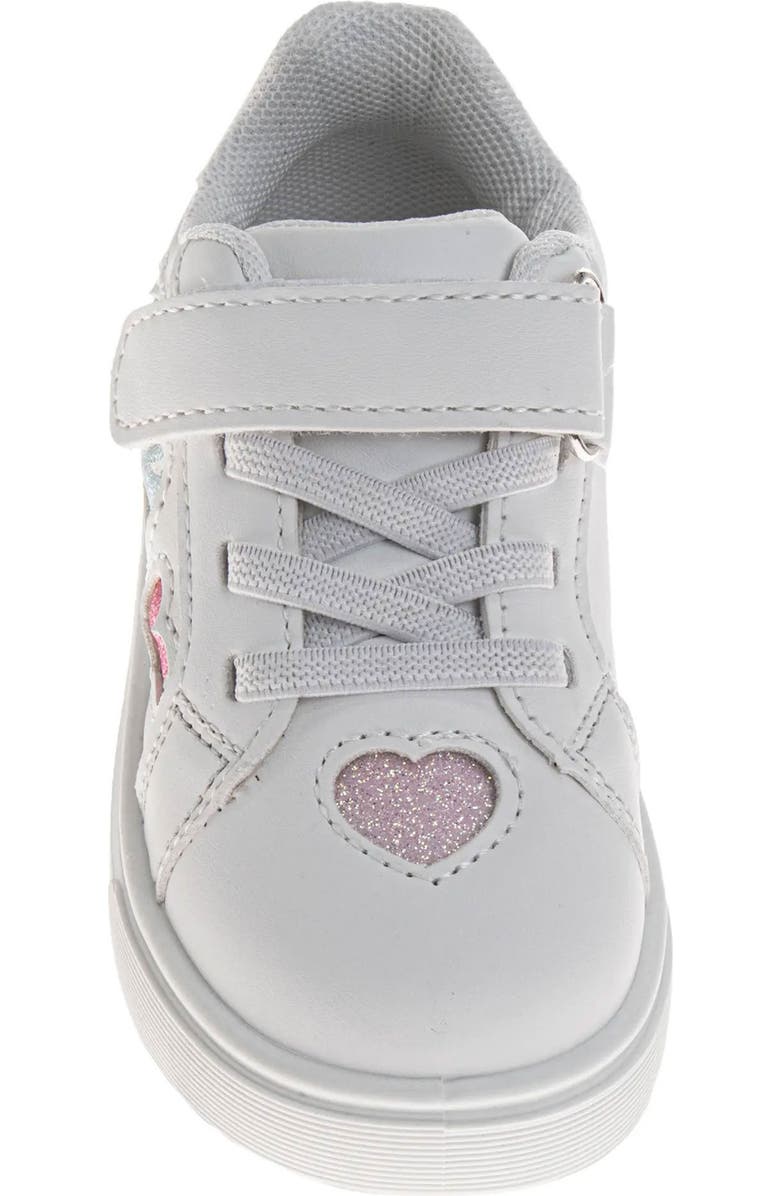 Kensie Girl Sneaker Girls, Alternate, color, White Silver