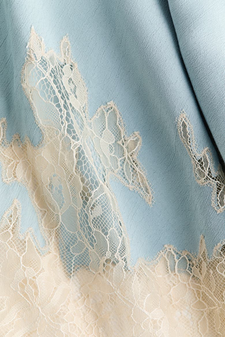Lace-trimmed Skirt, Alternate, color, Light dusty blue
