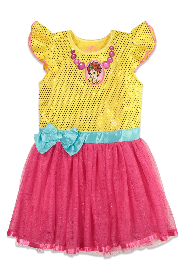 Fancy Nancy Cosplay Dress and Leggings Set, Alternate, color, Fancy Nancy Yellow