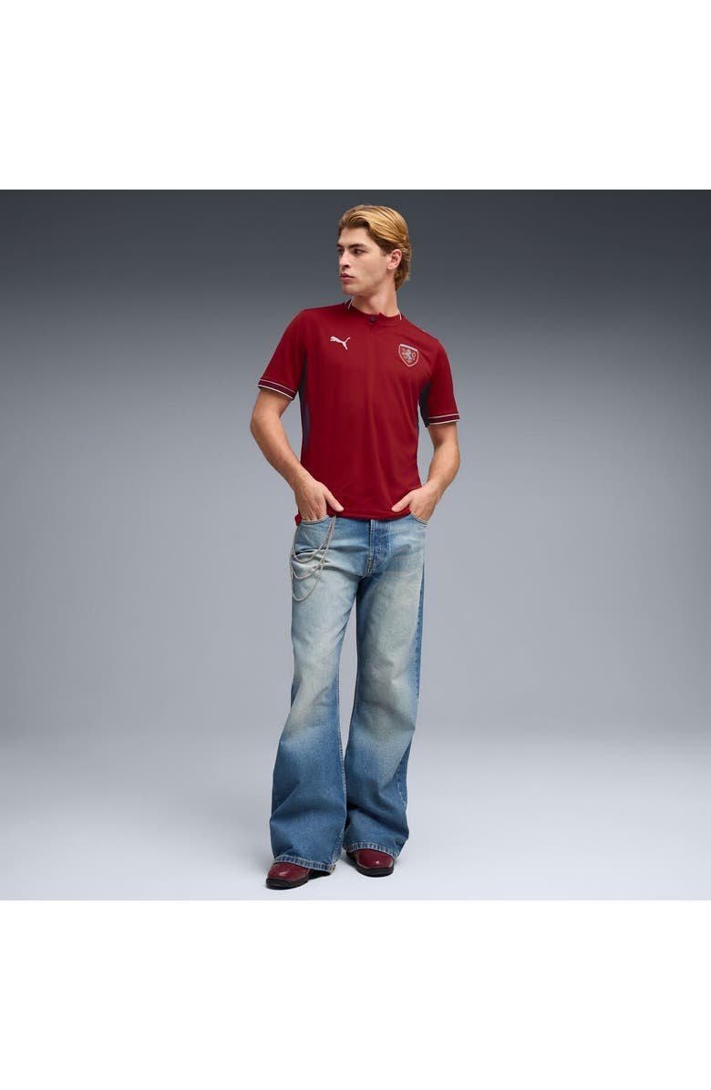 PUMA Men's Puma Red Czech Republic National Team 2026 Home Replica Jersey, Alternate, color, Red