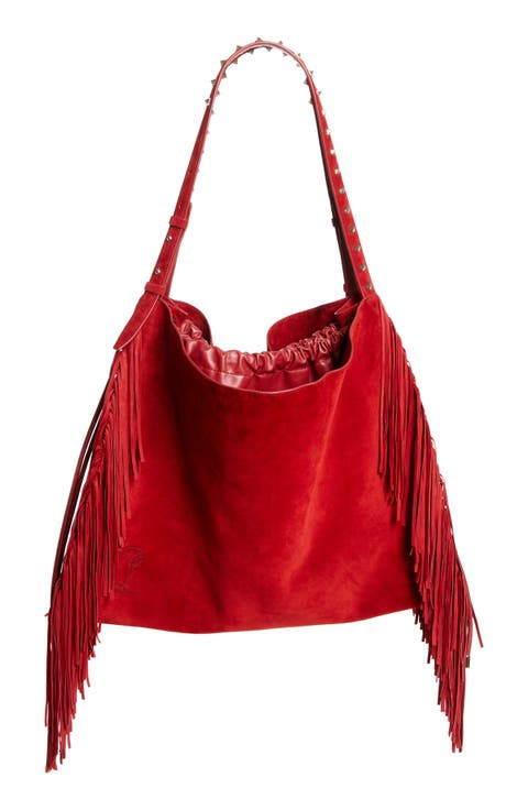 Baggy Fringe Suede Tote