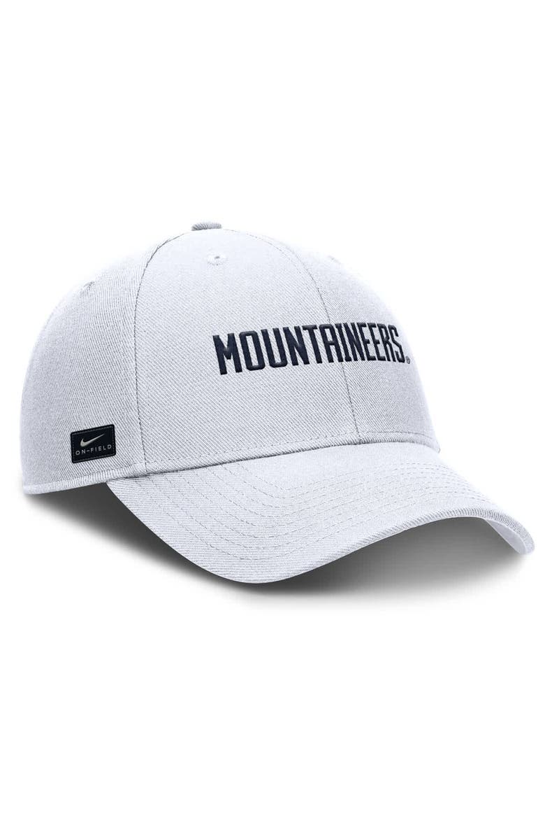 Nike Men's Nike White West Virginia Mountaineers 2025 On-Field Rise Performance Adjustable Hat, Alternate, color, White