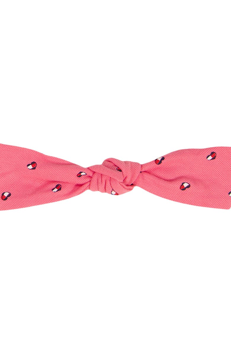 Tommy Hilfiger Tommy Heart Logo Bubble Bodysuit & Headband Set, Alternate, color, Pink Multi