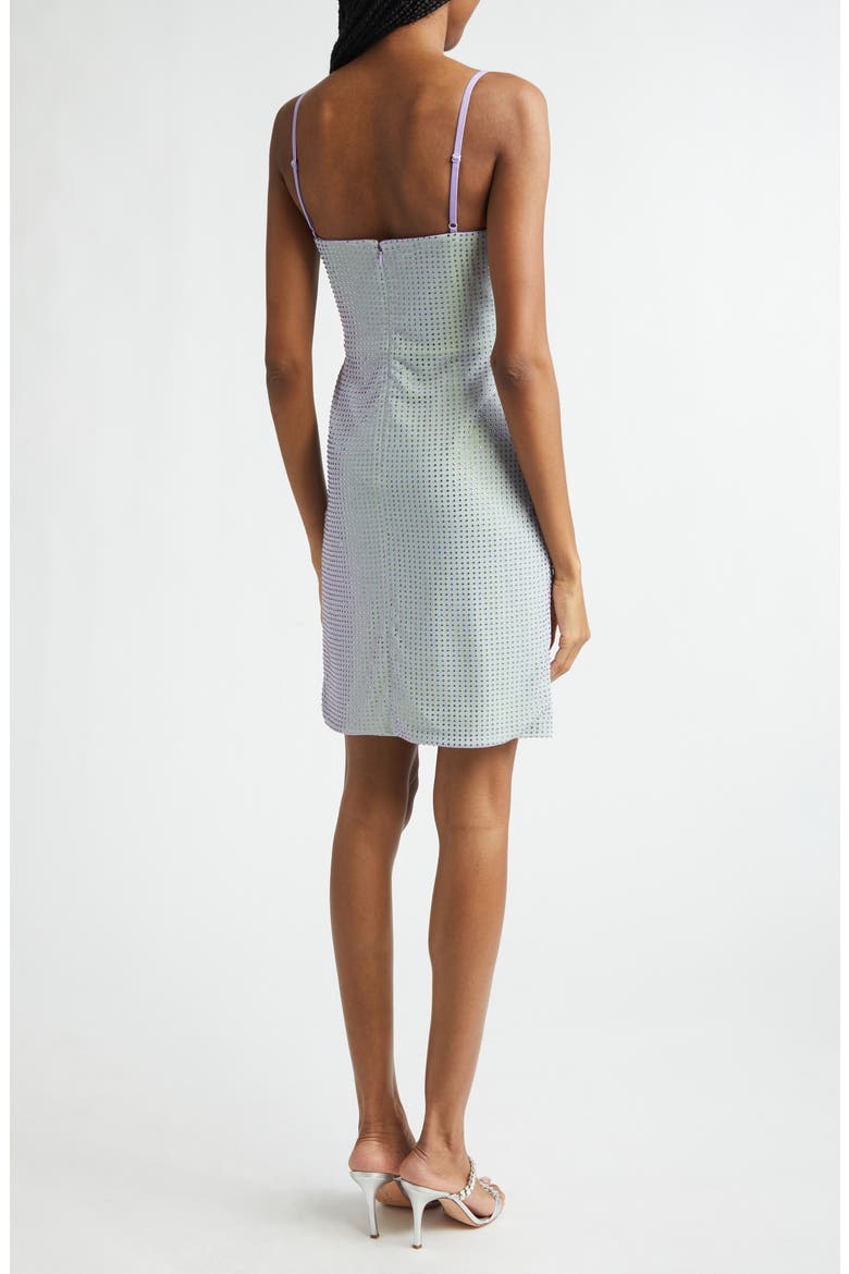 Hotfix Crystal Jersey Minidress, Alternate, color, LILAC