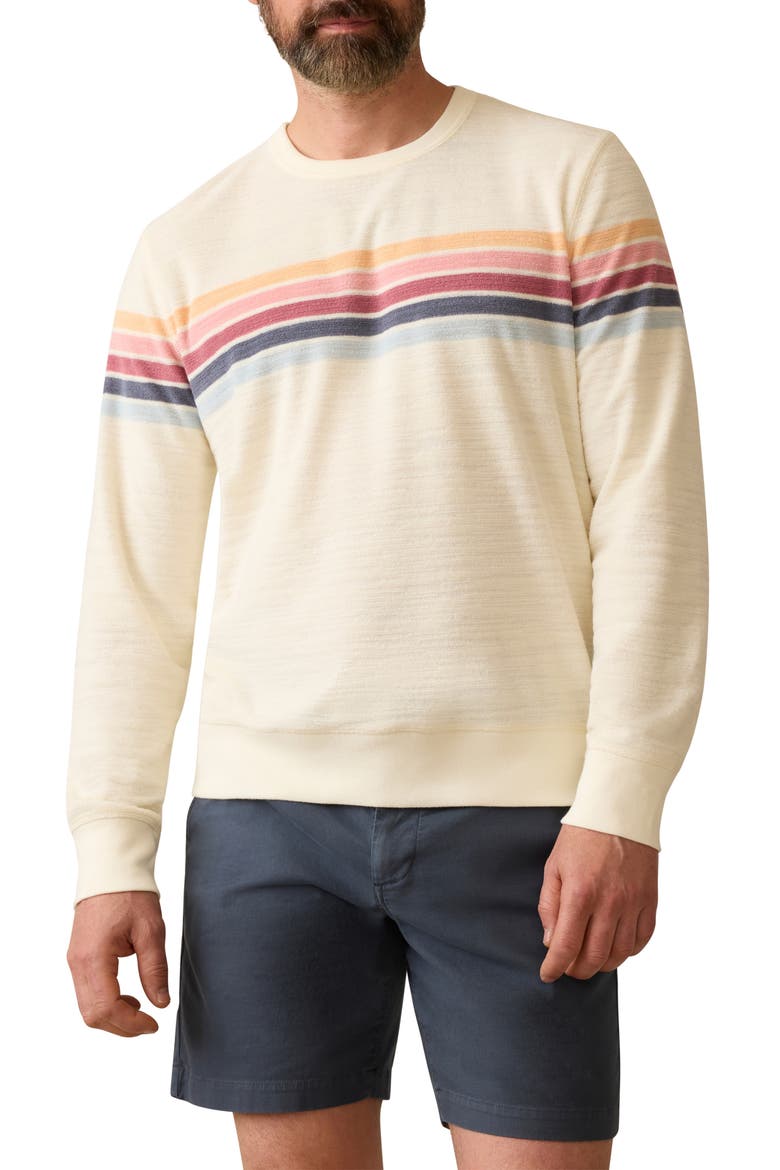 Cabana French Terry Crewneck Sweatshirt, Main, color, SEACOAST SKYLINE STRIPE