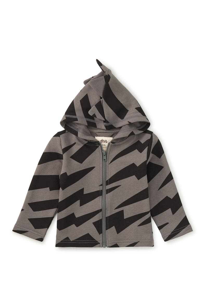 Spike Out Baby Hoodie, Main, color, Lightning Stripes