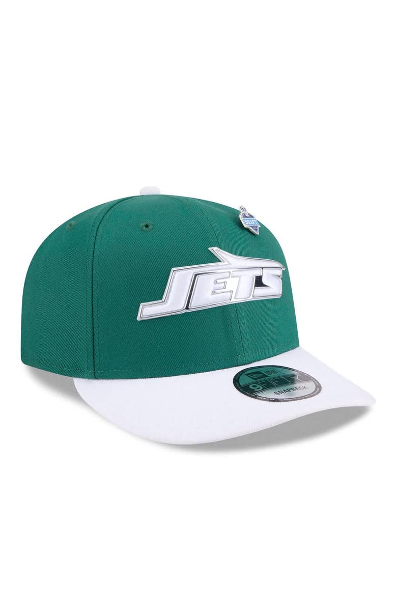 New Era Men's New Era  Green/White New York Jets 2026 NFL Draft On Stage Pre-Curved 9FIFTY Snapback Hat, Alternate, color, Green