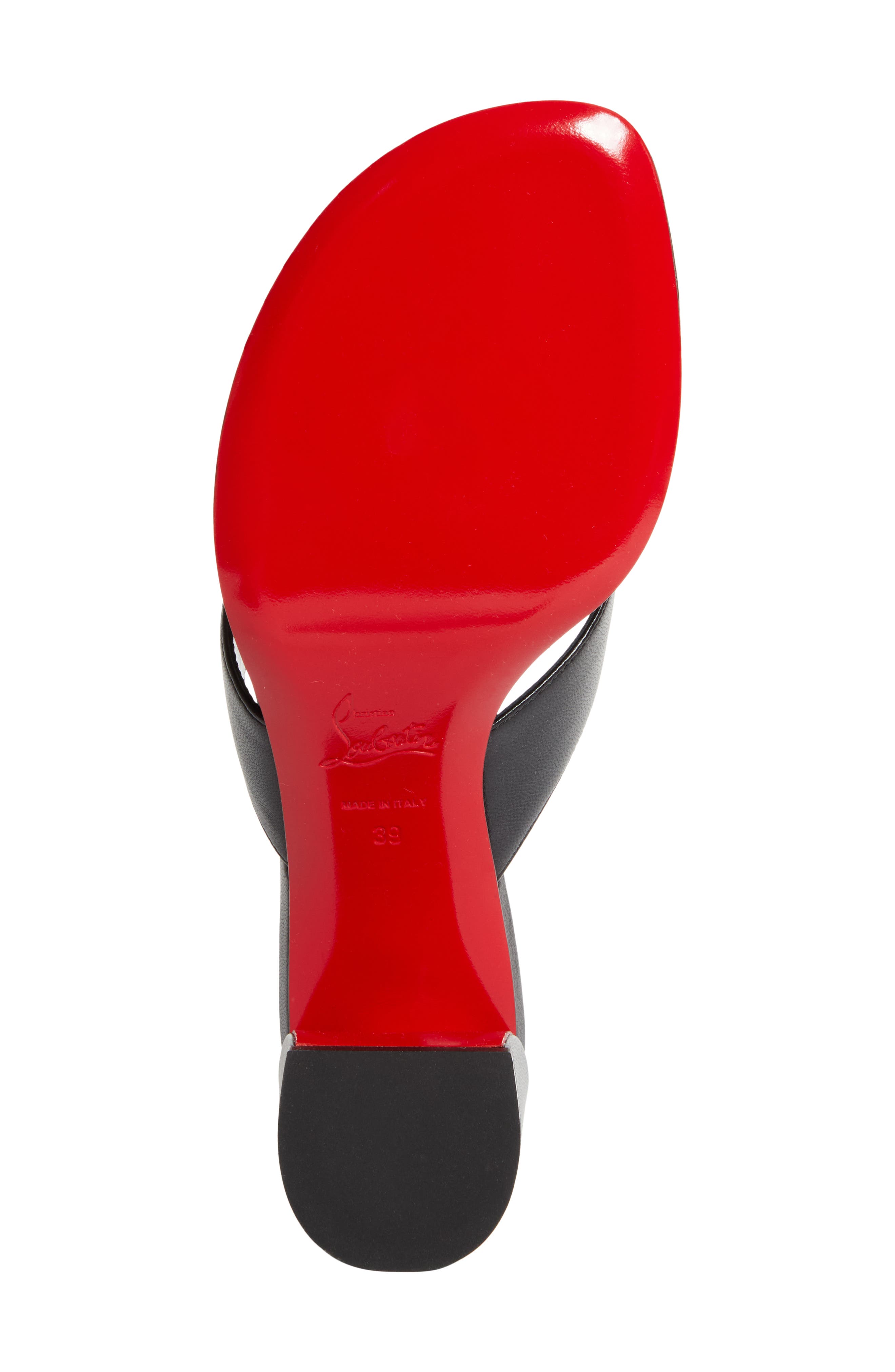 Christian Louboutin Janetonga Thong Sandal, Alternate, color, Black/ Lin Black