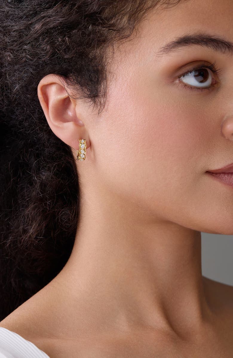 Bony Levy Kiera 18K Gold Diamond Hoop Earrings, Alternate, color, 