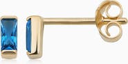 Oradina 14K Gold Fresco Baguette Micro Studs Earrings