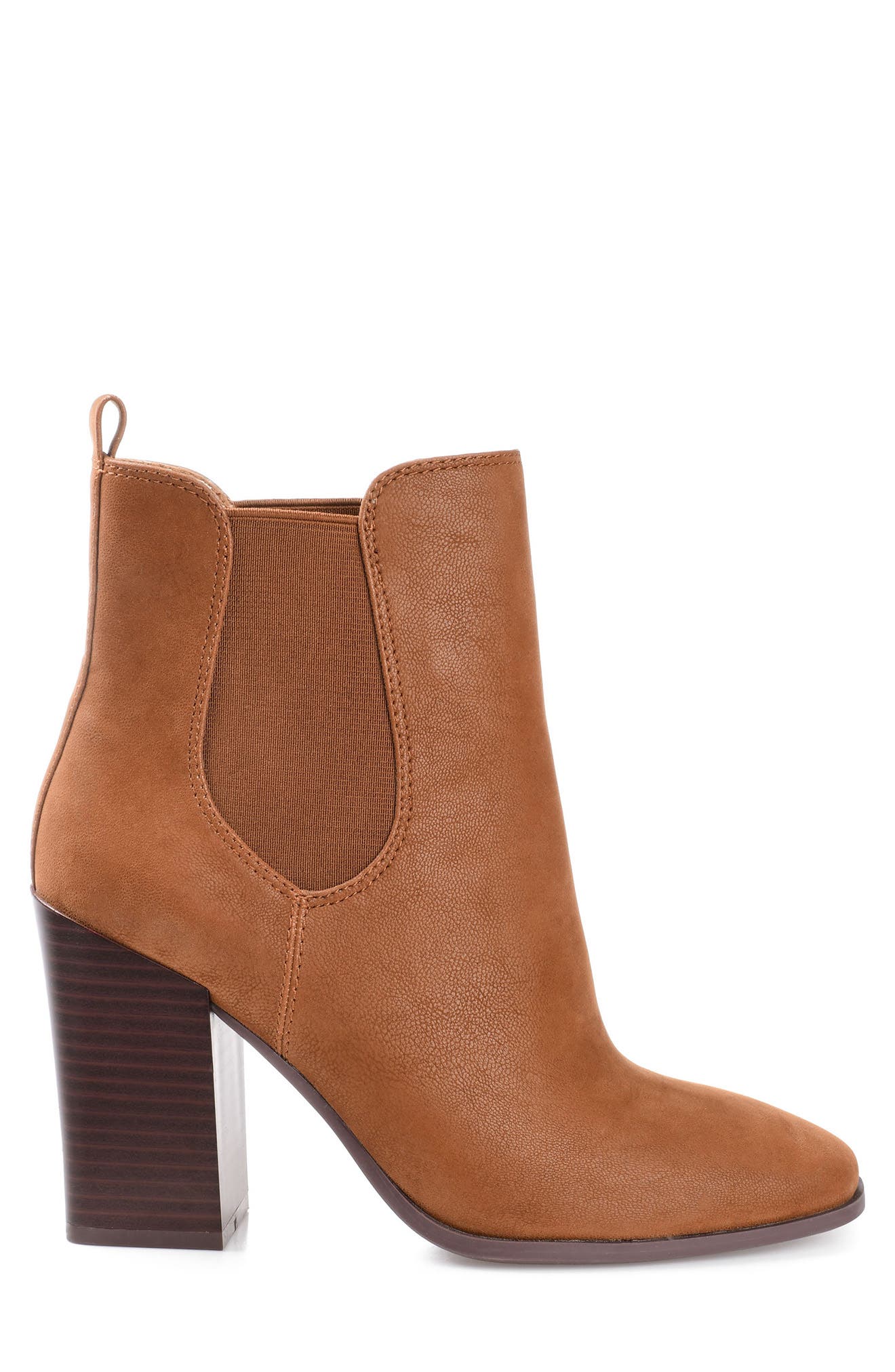 Journee Collection Maxxie Vegan Leather Chelsea Bootie, Alternate, color, Brown
