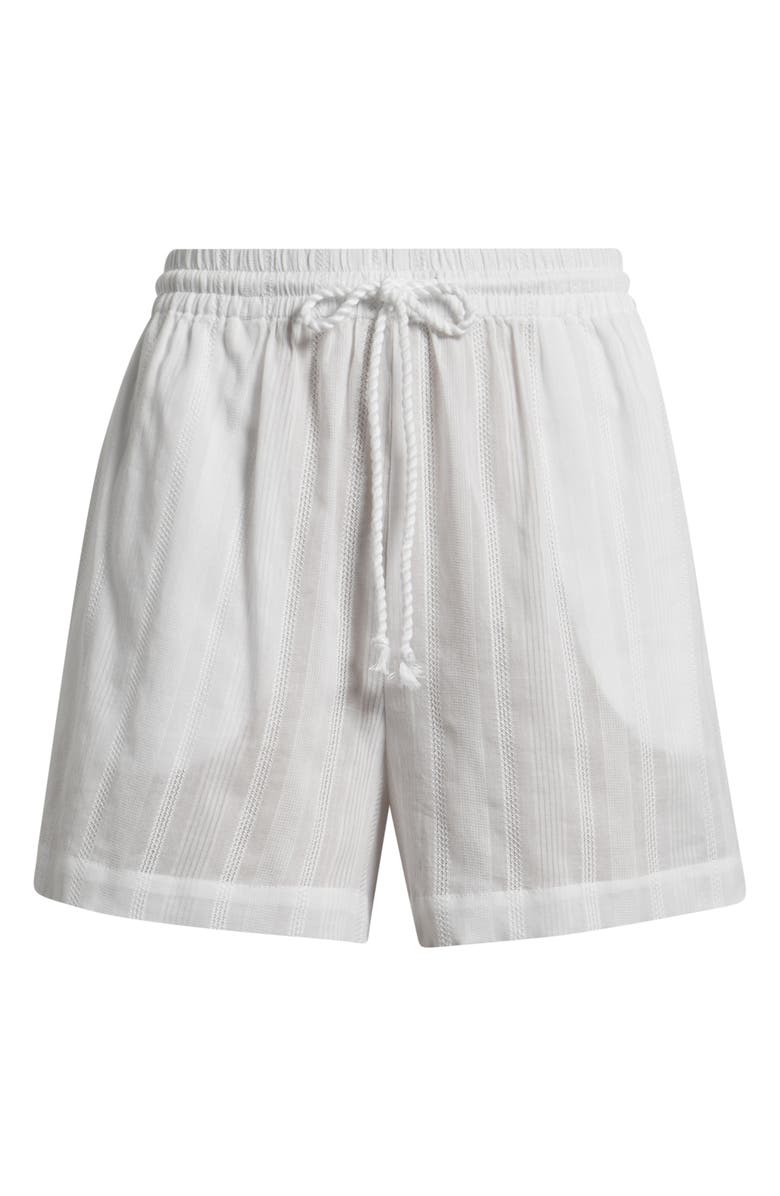Nordstrom Textured Cotton Cover-Up Shorts, Main, color, White