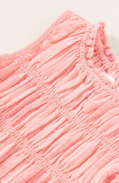 Nordstrom Kids' Smocked Sleeveless Cotton Top In Pink Geranium