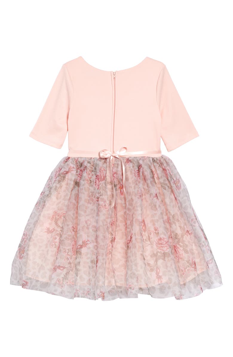 Zunie Fit & Flare Tulle Dress, Alternate, color, 