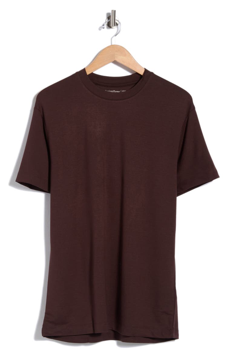 Premium Solid Dressy T-Shirt, Main, color, BROWN