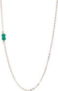 Nashelle Semiprecious Stone Station Chain Necklace