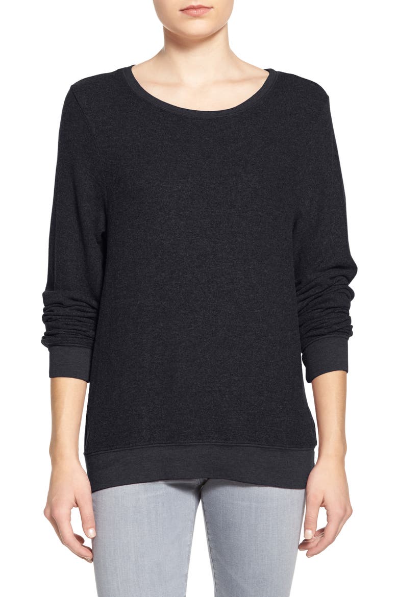'Baggy Beach Jumper' Pullover, Alternate, color, JET BLACK