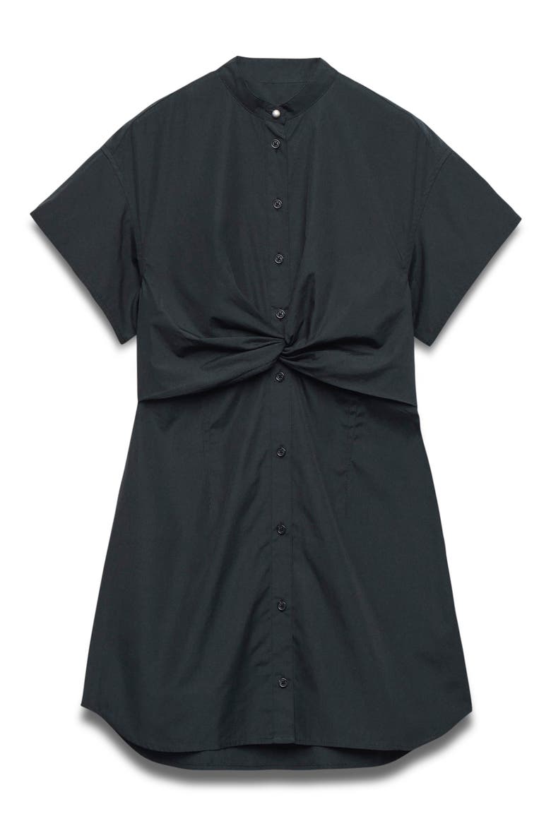 Gretchen Cotton Poplin Shirtdress, Alternate, color, BLACK