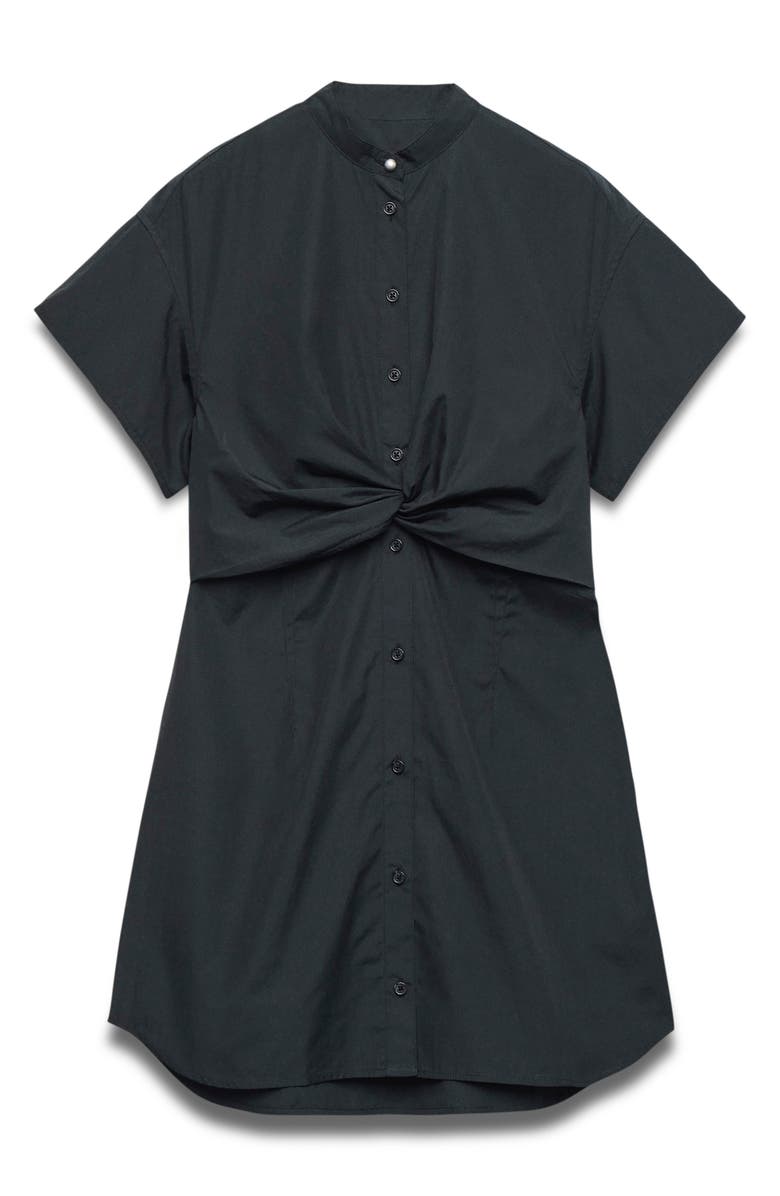 rag & bone Gretchen Cotton Poplin Shirtdress, Alternate, color, Black