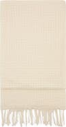 MANGO Fringe Trim Cotton Gauze Scarf